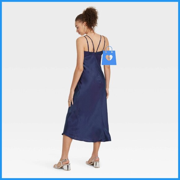 Small - Womens Iridescent Maxi Slip Dress - Wild Fable - Blue - Picture 6 of 6